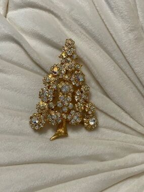 Kirks Folly Gold-Tone Aurora Crystal Floral Tree Brooch